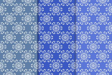 Çiçek süsler kümesi. Mavi dikey Dikişsiz desen. Duvar kağıdı arka plan