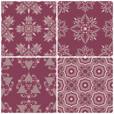 Menekşe sorunsuz arka plan duvar kağıtları, Tekstil ve kumaş çiçek desenleri ile ayarla