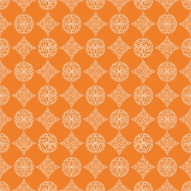 Turuncu geometrik yazdır. Web, Tekstil ve duvar kağıtları için seamless modeli