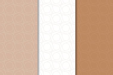 Kahverengi ve beyaz geometrik Dikişsiz desen web, Tekstil ve duvar kağıtları için