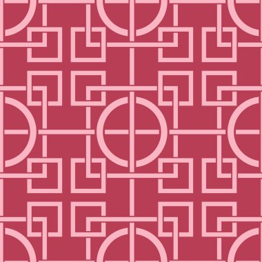 Kırmızı geometrik yazdır. Web, Tekstil ve duvar kağıtları için seamless modeli