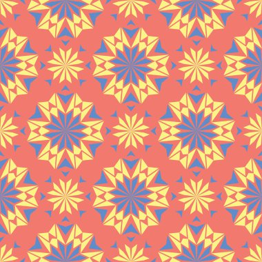 Parlak renkli kesintisiz arka plan. Kırmızı sarı ve mavi bir arka plan duvar kağıtları, Tekstil ve kumaş için