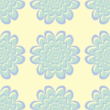 Çiçek bej seamless modeli. Bej renkli arka plan duvar kağıtları, Tekstil ve kumaş için mavi ve yeşil ışık çiçek tasarımları ile