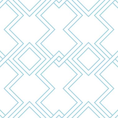 Beyaz ve mavi geometrik süsleme. Web, Tekstil ve duvar kağıtları için seamless modeli