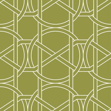Zeytin yeşili ve beyaz geometrik süsleme. Web, Tekstil ve duvar kağıtları için seamless modeli