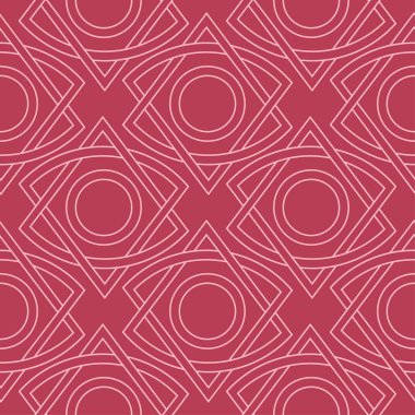Kırmızı ve soluk pembe geometrik seamless modeli web, Tekstil ve duvar kağıtları için