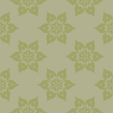 Zeytin yeşili çiçek süsleme. Tekstil ve duvar kağıtları için seamless modeli