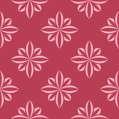 Kırmızı çiçek sorunsuz arka plan. Tekstil ve duvar kağıtları için dekoratif desen