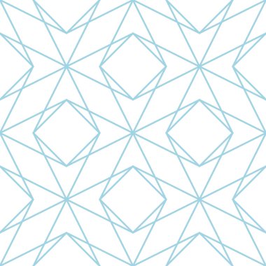 Beyaz ve mavi geometrik yazdırın. Web, Tekstil ve duvar kağıtları için seamless modeli