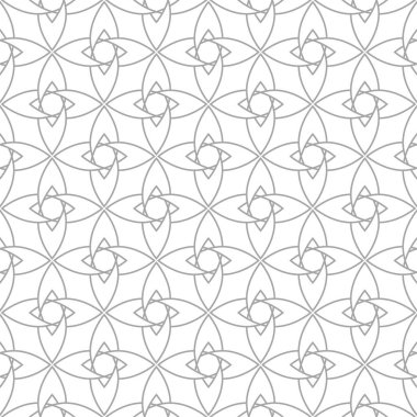 Beyaz arka planda gri geometrik süsleme. Web, Tekstil ve duvar kağıtları için seamless modeli