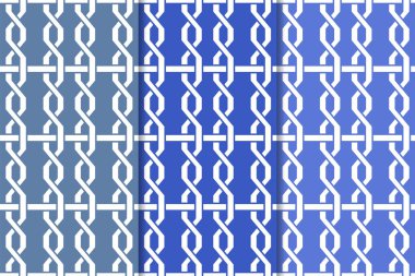 Web, Tekstil ve duvar kağıtları için dikey Dikişsiz desen mavi geometrik dizi