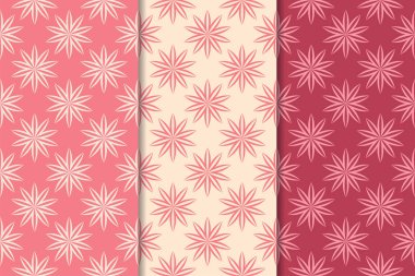 Çiçek süsler kümesi. Kiraz kırmızısı dikey Dikişsiz desen. Duvar kağıdı arka plan