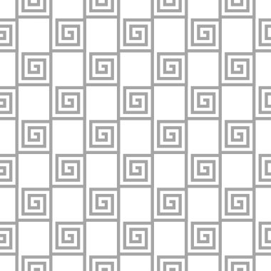 Beyaz arka planda gri geometrik süsleme. Web, Tekstil ve duvar kağıtları için seamless modeli