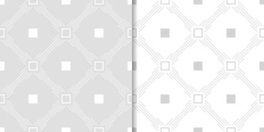 Geometrik süsler kümesi. Web, Tekstil ve duvar kağıtları için ışık gri Dikişsiz desen