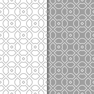 Web, Tekstil ve duvar kağıtları için dikişsiz desen gri ve beyaz geometrik dizi