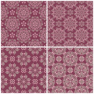 Menekşe sorunsuz arka plan duvar kağıtları, Tekstil ve kumaş çiçek desenleri ile ayarla