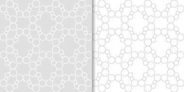Işık gri geometrik süsler. Web, Tekstil ve duvar kağıtları için dikişsiz desen seti
