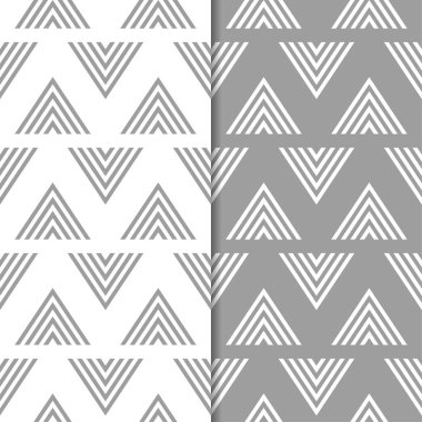 Gri ve beyaz geometrik Dikişsiz desen web, Tekstil ve duvar kağıtları için