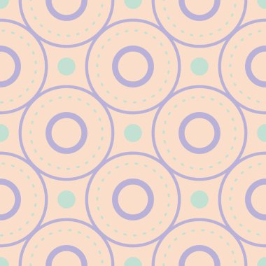 Geometrik seamless modeli. Bej renkli arka plan duvar kağıtları, Tekstil ve kumaş için mor ve mavi öğeleri ile