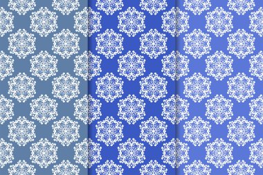 Çiçek süsler kümesi. Mavi dikey Dikişsiz desen. Duvar kağıdı arka plan