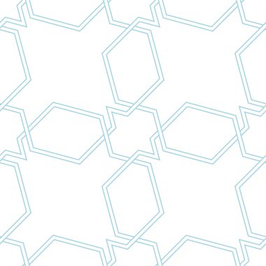 Beyaz ve mavi geometrik süsleme. Web, Tekstil ve duvar kağıtları için seamless modeli