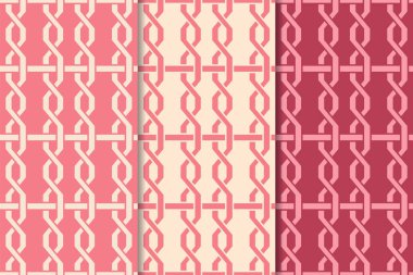 Web, Tekstil ve duvar kağıtları için dikey Dikişsiz desen kiraz kırmızı geometrik dizi