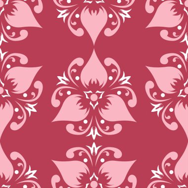 Çiçek seamless modeli. Arka plan duvar kağıtları, Tekstil ve kumaş kırmızı boyalı