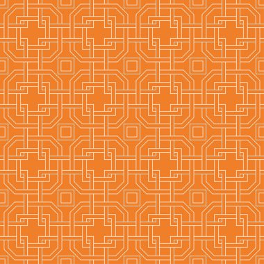 Turuncu geometrik süsleme. Web, Tekstil ve duvar kağıtları için seamless modeli