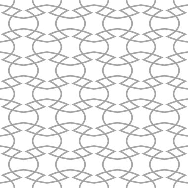 Gri beyaz geometrik süsleme üzerine. Web, Tekstil ve duvar kağıtları için seamless modeli