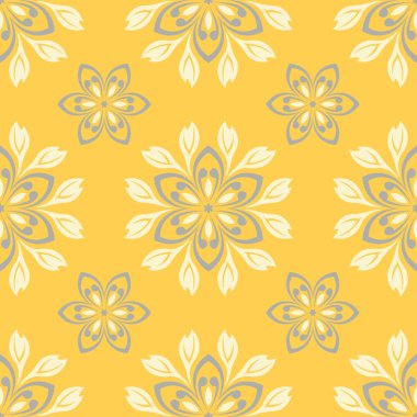 Sarı çiçek seamless modeli. Arka plan duvar kağıtları, Tekstil ve kumaş için çiçek tasarımları ile