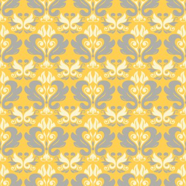 Sorunsuz çiçek desenli. Parlak sarı arka plan duvar kağıtları, Tekstil ve kumaş için çiçek tasarımları ile