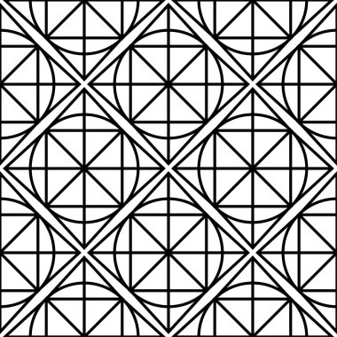 Siyah ve beyaz geometrik seamless modeli web, Tekstil ve duvar kağıtları için