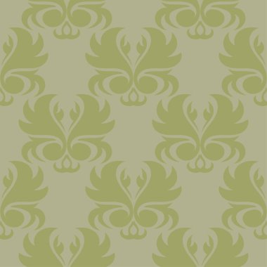 Zeytin yeşili çiçek süs tasarım. Tekstil ve duvar kağıtları için seamless modeli