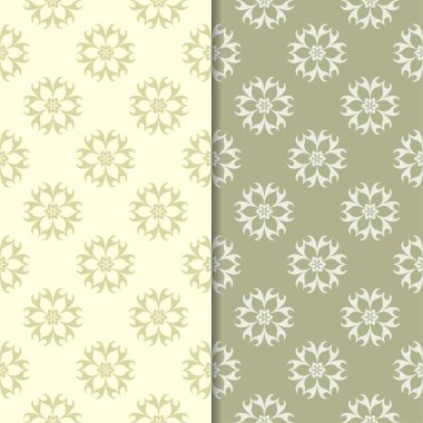Zeytin yeşili st çiçek kökenden. Tekstil ve duvar kağıtları için dikişsiz desen
