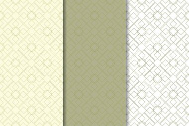 Web, Tekstil ve duvar kağıtları için dikey Dikişsiz desen zeytin yeşil ve beyaz geometrik dizi