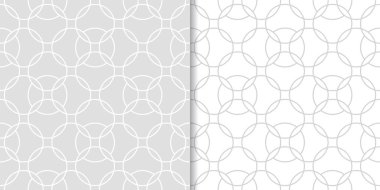 Işık gri geometrik süsler. Web, Tekstil ve duvar kağıtları için dikişsiz desen seti