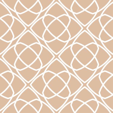 Bej ve beyaz geometrik süsleme. Web, Tekstil ve duvar kağıtları için seamless modeli