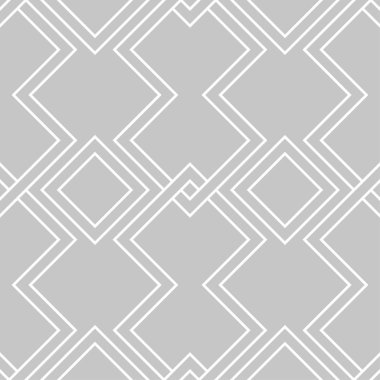 Gri ve beyaz geometrik süsleme. Web, Tekstil ve duvar kağıtları için seamless modeli