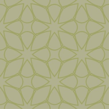 Zeytin yeşili geometrik süsleme. Web, Tekstil ve duvar kağıtları için seamless modeli