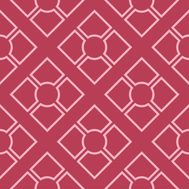 Kırmızı geometrik süsleme. Web, Tekstil ve duvar kağıtları için seamless modeli