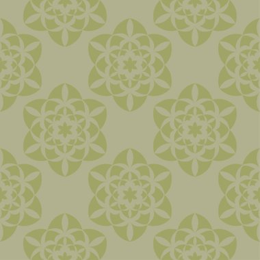 Zeytin yeşili çiçek süs tasarım. Tekstil ve duvar kağıtları için seamless modeli