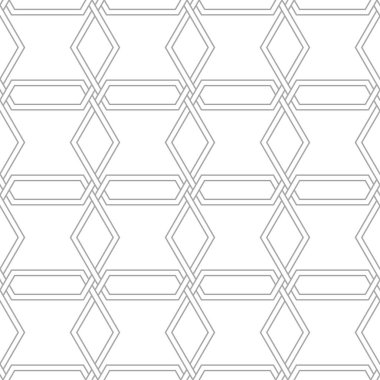 Gri beyaz geometrik süsleme üzerine. Web, Tekstil ve duvar kağıtları için seamless modeli