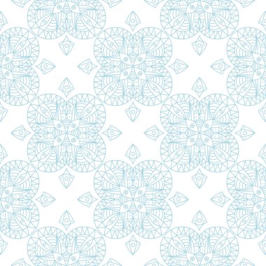 Beyaz ve lacivert geometrik süsleme. Web, Tekstil ve duvar kağıtları için seamless modeli