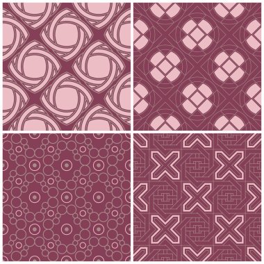 Menekşe sorunsuz arka plan duvar kağıtları, Tekstil ve kumaş için geometrik desenlerle ayarla