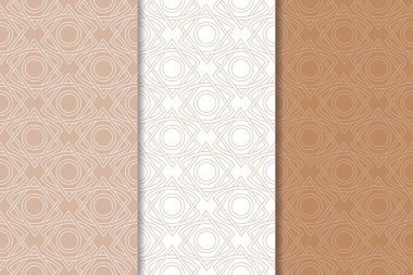 Kahverengi ve beyaz geometrik Dikişsiz desen web, Tekstil ve duvar kağıtları için