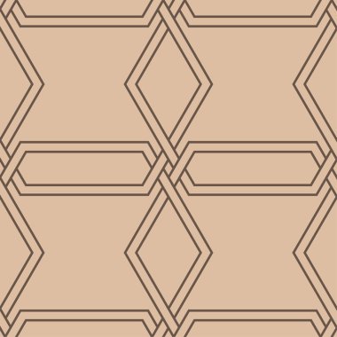 Geometrik süsleme. Bej ve kahverengi seamless modeli web, Tekstil ve duvar kağıtları için