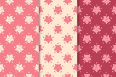 Kiraz kırmızı çiçekli süs tasarımlar. Duvar kağıtları ve kumaşlar için dikey Dikişsiz desen