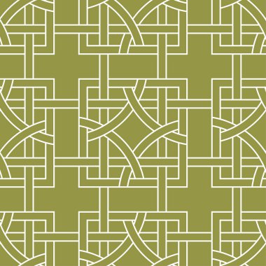 Zeytin yeşili ve beyaz geometrik süsleme. Web, Tekstil ve duvar kağıtları için seamless modeli