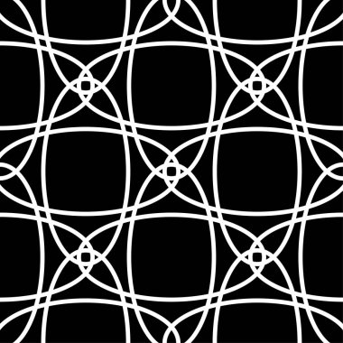 Siyah ve beyaz geometrik süsleme. Web, Tekstil ve duvar kağıtları için seamless modeli