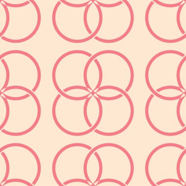 Geometrik süsleme pembe ve bej. Web, Tekstil ve duvar kağıtları için seamless modeli